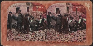Opening the safes of a Market Street jewelry store, San Francisco, after the catastrophe