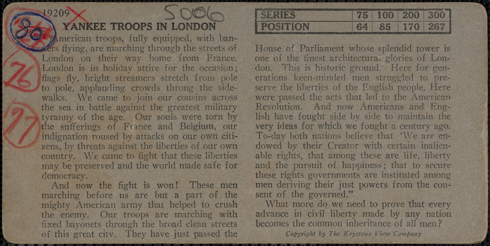 Yankee troops in London