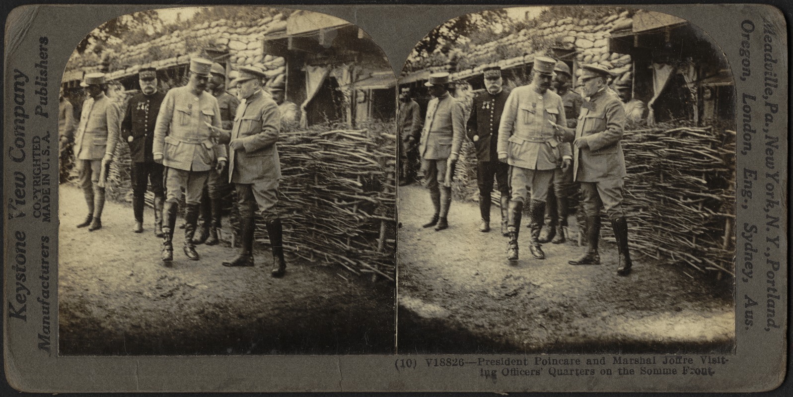 President Poincare and Marshal Joffre on the Somme front