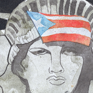 End the debt! Decolonize! Liberate Puerto Rico! Scroll