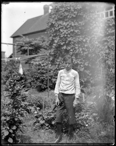 Fredrick Wilhelm in a yard