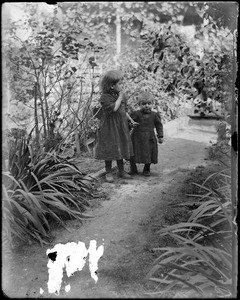 Two children on a path