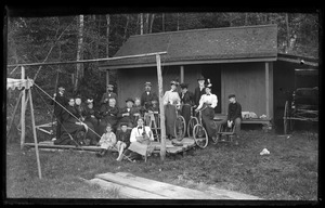 Group at a cabin