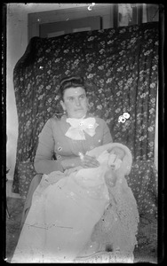 Franziska Wilhelm with an infant in her lap