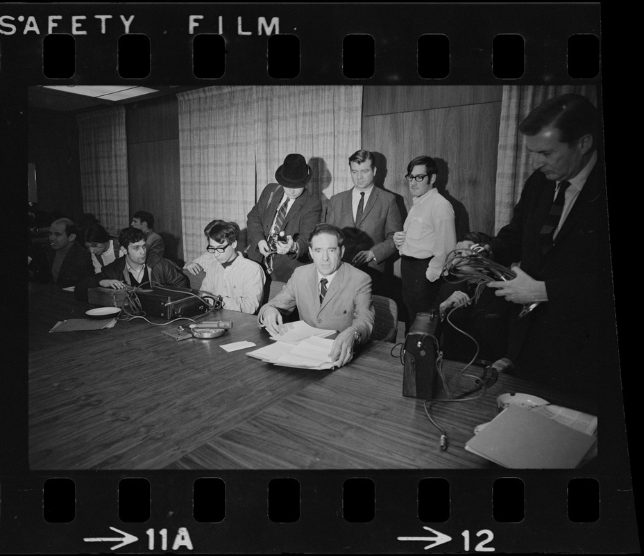 Brandeis University President Morris Abram At Press Conference During ...