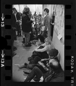 Sympathizers stage sit-in at Brandeis University administration building