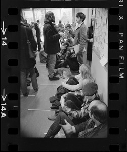 Sympathizers stage sit-in at Brandeis University administration building
