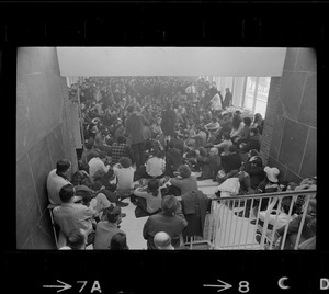 Sympathizers stage sit-in at Brandeis University administration building