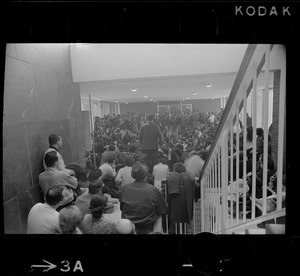 Sympathizers stage sit-in at Brandeis University administration building