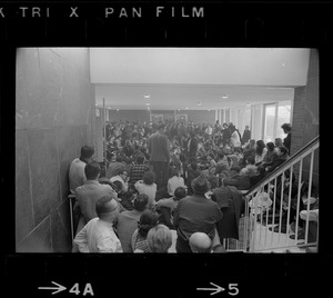 Sympathizers stage sit-in at Brandeis University administration building