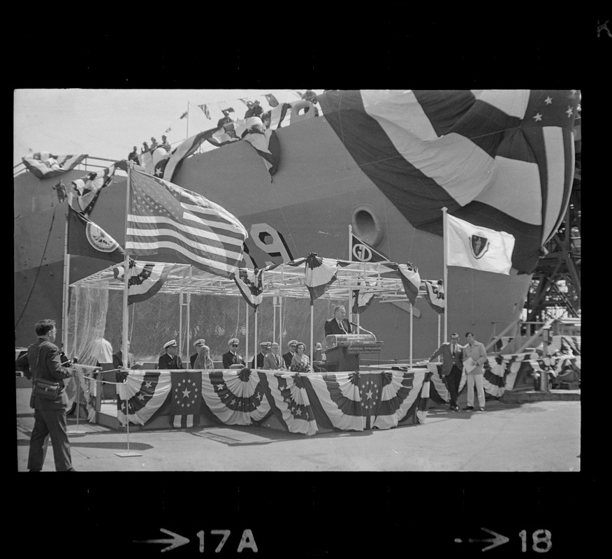 Christening ceremony for the USS Mount Vernon