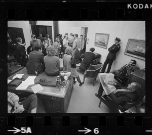 Students occupy MIT President Johnson's office after demonstrators broke down office door demanding amnesty from discipline