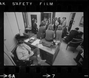 Students occupy MIT President Johnson's office after demonstrators broke down office door demanding amnesty from discipline