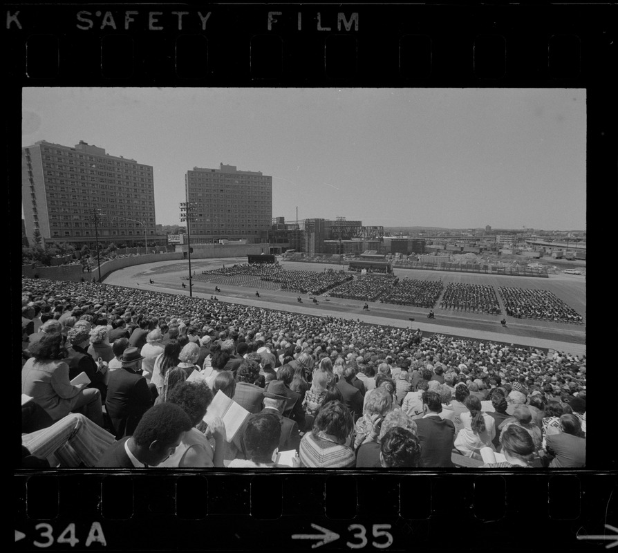 Boston University commencement at Nickerson Field Digital Commonwealth