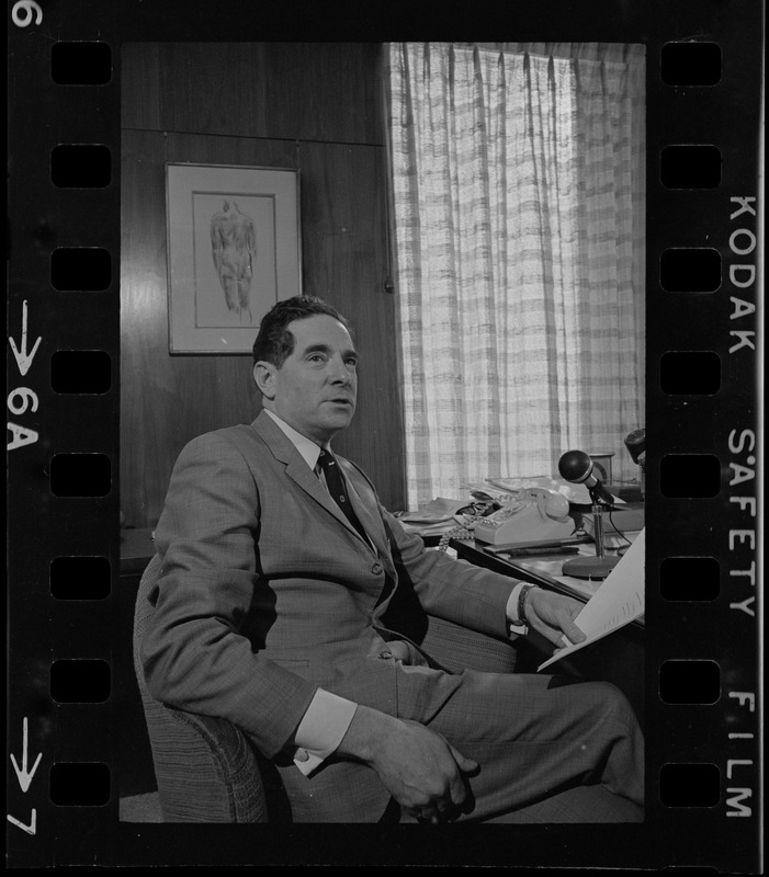 Brandeis University President Morris Abram Conducting A Press ...