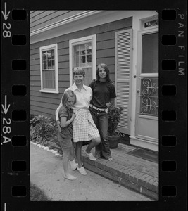 Mrs. Carol North, POW wife of Wellfleet, seen with two daughters, Amy (10) and Cindy (16)
