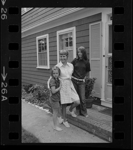 Mrs. Carol North, POW wife of Wellfleet, seen with two daughters, Amy (10) and Cindy (16)