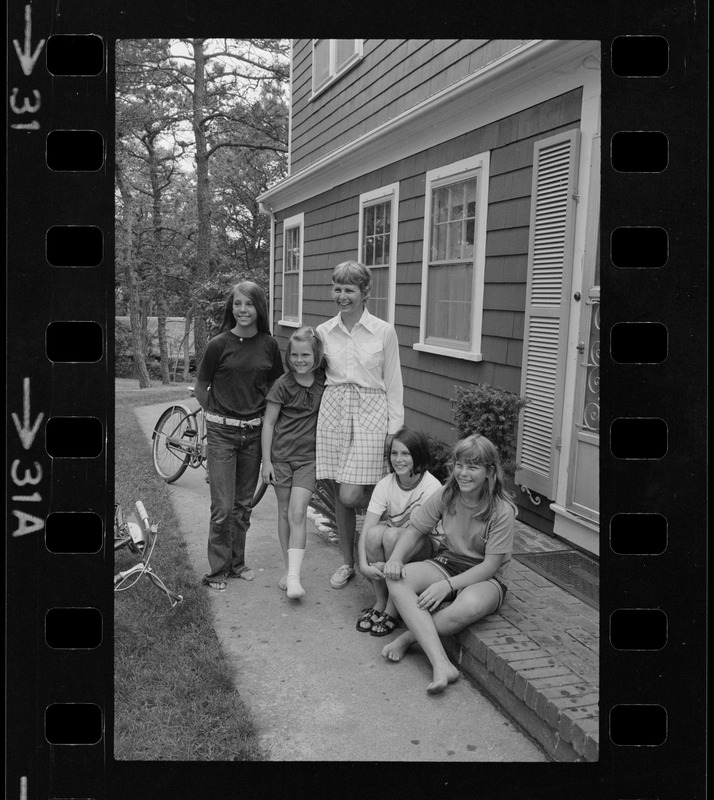 Mrs. Carol North, POW wife of Wellfleet, seen with her daughters Cindy (16), Amy (10), Nancy (13) and Jody (14)