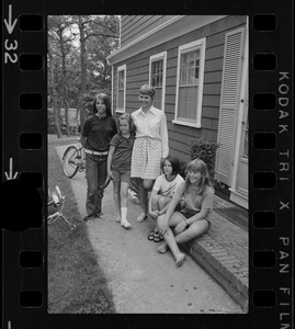 Mrs. Carol North, POW wife of Wellfleet, seen with her daughters Cindy (16), Amy (10), Nancy (13) and Jody (14)