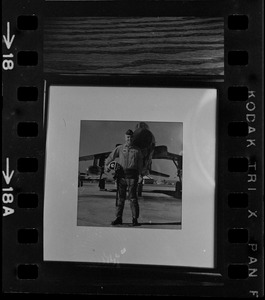 Framed photograph of Air Force Major Kenneth W. North, an American prisoner of war in southeast Asia
