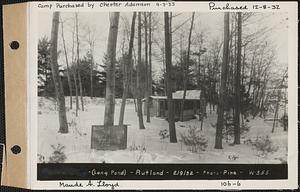 Maude A. Lloyd, camp, Long Pond, Rutland, Mass., Feb. 9, 1932