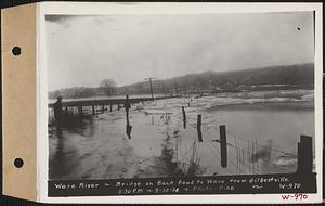 Ware River, bridge on back road to Ware from Gilbertville, Hardwick, Mass., 3:30 PM, Mar. 12, 1936