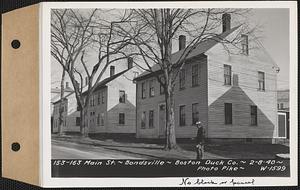 153-163 Main Street, tenements, Boston Duck Co., Bondsville, Palmer, Mass., Feb. 8, 1940