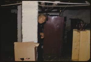 Mrs. Lombardi in cellar