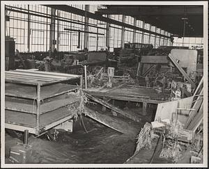 Mill interior after flood waters receded