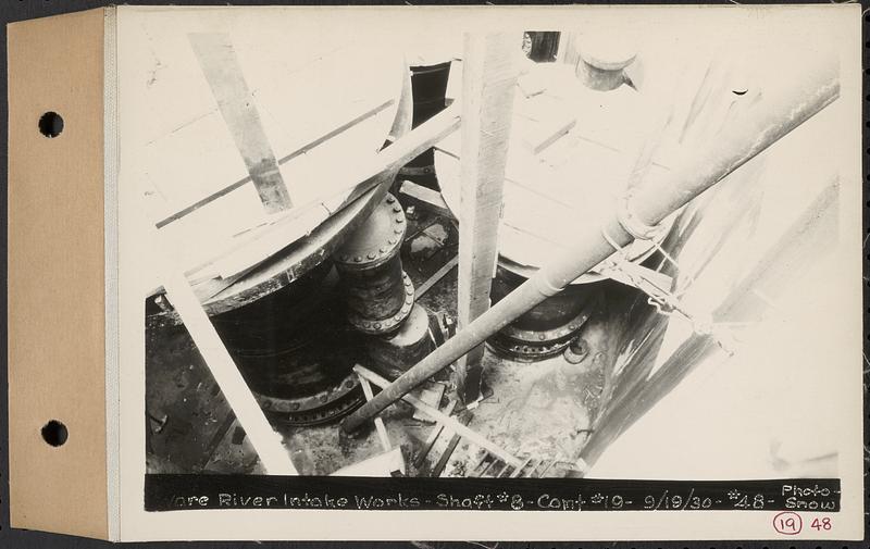 Contract No. 19, Dam and Substructure of Ware River Intake Works at Shaft 8, Wachusett-Coldbrook Tunnel, Barre, Ware River Intake Works, Shaft 8, Barre, Mass., Sep. 19, 1930