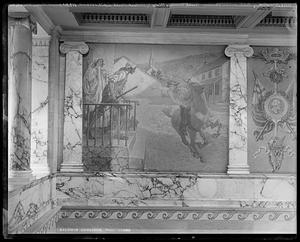 Mural painting, State House, Boston, Paul Revere's Ride by Robert Reid