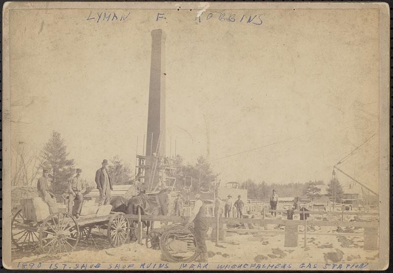 Shoe factory ruins after fire of 1890