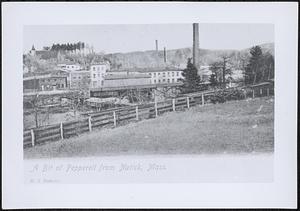 Pepperell Paper Mill from across the river, showing Main Street bridge