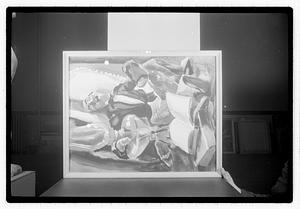 Modern art c/o Collier Copies of oils & watercolor & 2 statues