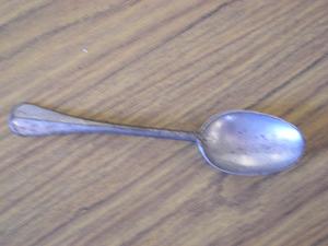 Pewter spoon, cast from early mold