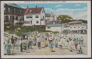 Artists class on the beach, Provincetown, Mass.