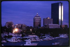 Boston 1997 - Evening on July 4 looking at Back Bay
