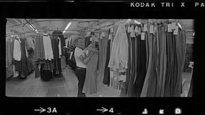 Inventory at garment district workshop, Kneeland Street, Boston