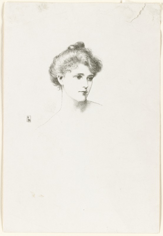 Woman's head looking to the right
