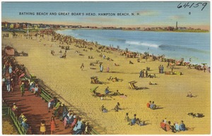 Bathing beach and Great Boar's Head, Hampton Beach, N.H.