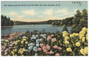 The harbor from the porch of Ben Mere Inn, Lake Sunapee, N.H.
