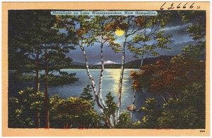 Moonlight on Lake Winnipesaukee, New Hampshire