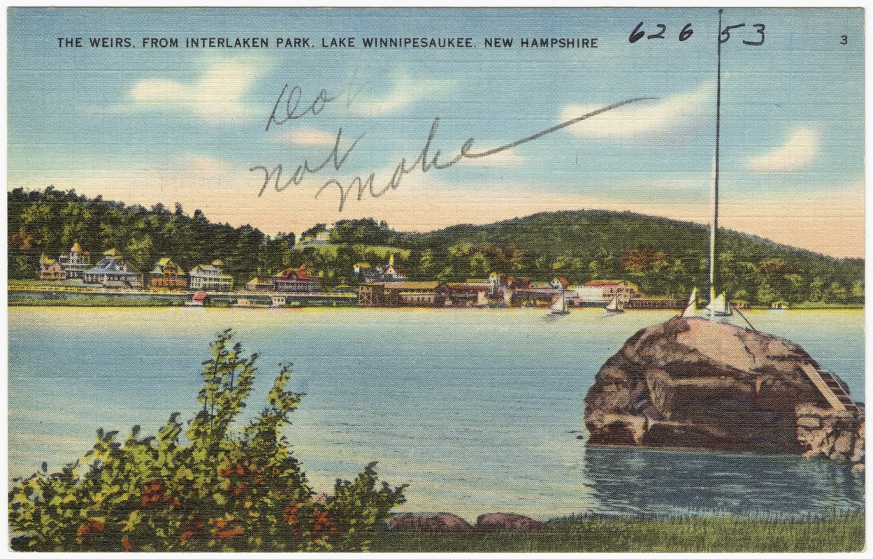 The Weirs, from Interlaken Park, Lake Winnipesaukee, New Hampshire