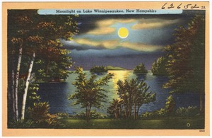 Moonlight on Lake Winnipesaukee, New Hampshire