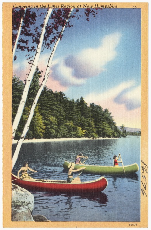 Canoeing in the Lakes Region of New Hampshire Digital Commonwealth