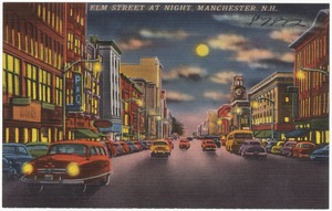 Elm Street at night, Manchester, N.H.