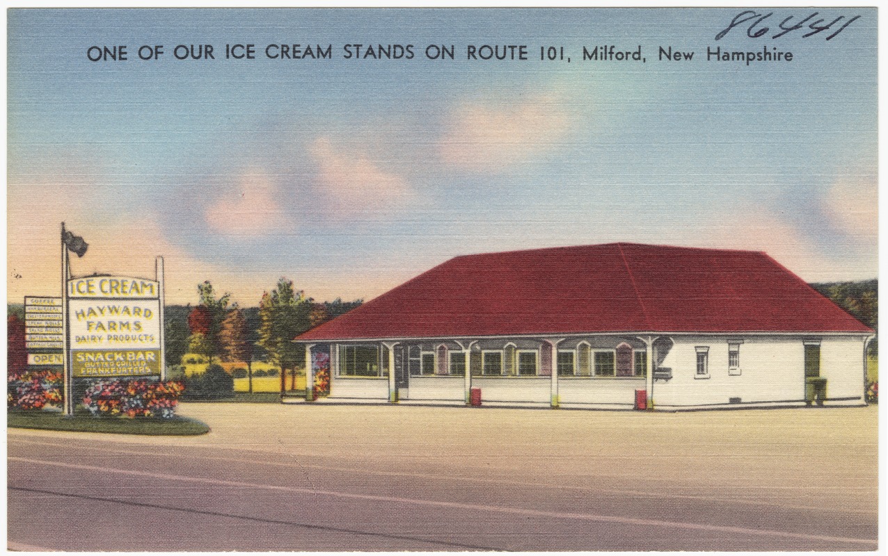 One of our ice cream stands on Route 101, Milford, New Hampshire