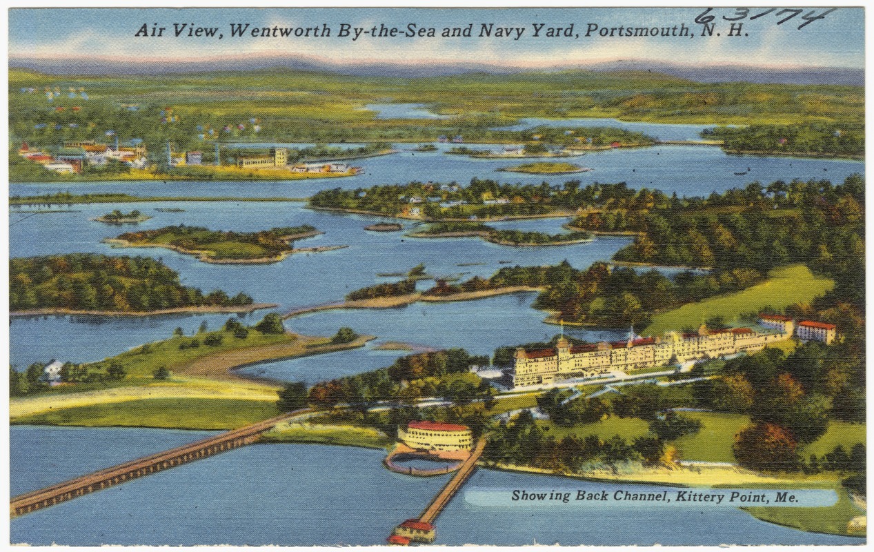 Air view, Wentworth By-the-Sea and Navy Yard, Portsmouth, N.H.