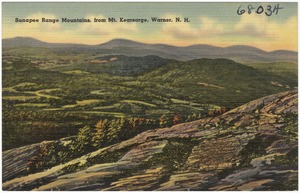 Sunapee Range Mountains, from Mt. Kearsarge, Warner, N.H.