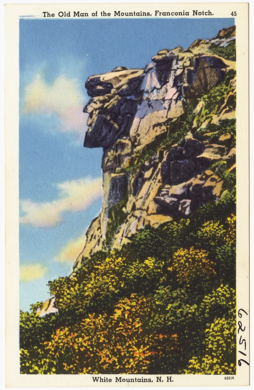The old Man of the Mountains, Franconia Notch, White Mountains, N.H.